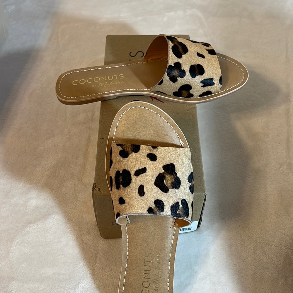 New leopard/cow hair sandals - Picture 2 of 5